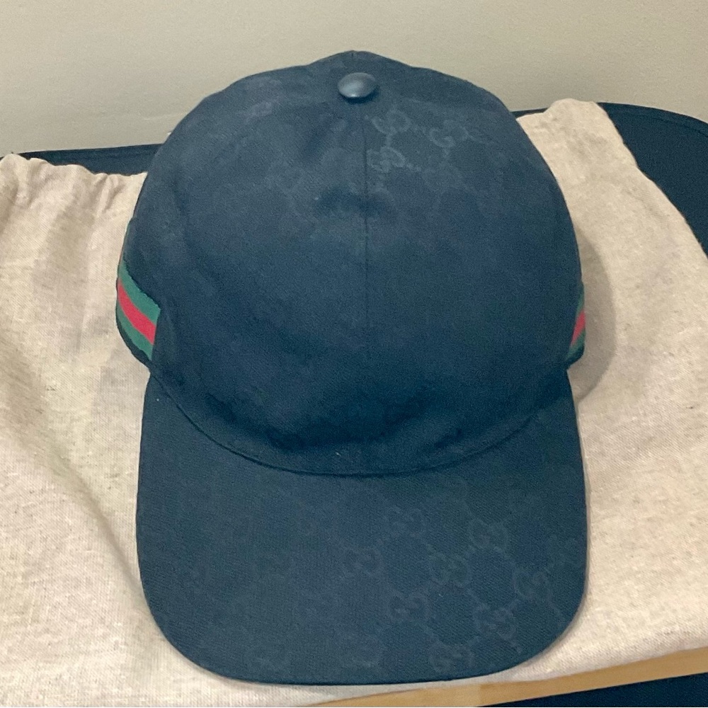 SOLD Gucci GG Baseball Hat with Web